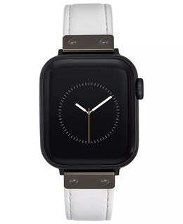 Женский белый ремешок из натуральной кожи, совместимый с Apple Watch 42/44/45/Ultra/Ultra 2 Anne Klein, белый 13422848 | white