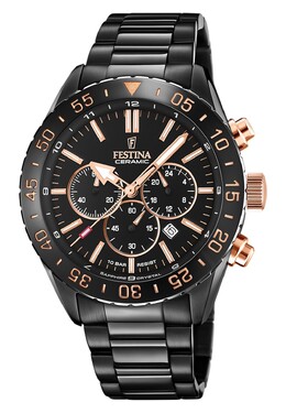 Хронограф Ceramic Festina, черный fe052m04n-q11 | black