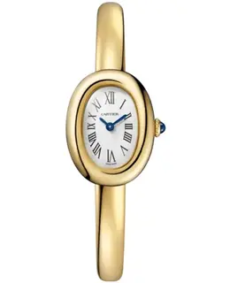 Cartier Baignoire Mini Silver Dial 18K Yellow Gold Women's Watch wgba0018