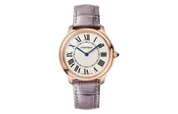 Cartier Картье ронд де с кварцевым механизмом женские часы с белым циферблатом в корпусе из 18-каратного розового золота и ремешком из кожи крокодила wgrn0012