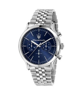 Мужские часы Epoca R8873618024 со стальным и серебряным ремешком Maserati, серебро 8033288983811 | plata