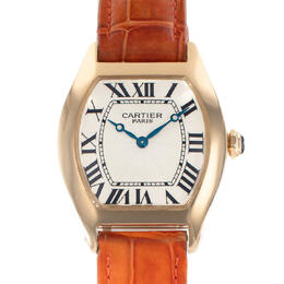 Pre-owned Cartier Tortue Hand Wind Silver Dial Mens Watch w1531851
