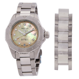 Pre-owned Tag Heuer Limited Edition Aquaracer Professional 200 Date Diamond Ladies Watch wbp2417.ba0622