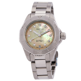 Pre-owned Tag Heuer Limited Edition Aquaracer Professional 200 Date Diamond Ladies Watch wbp2417.ba0622