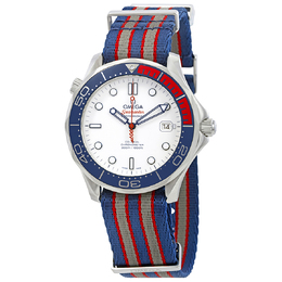 Pre-owned Omega Commander White Dial Mens Watch, Ref. 212.32.41.20.04.001