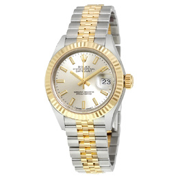 Pre-owned Rolex Lady Datejust Silver Dial Steel and 18K Yellow Gold Automatic Ladies Watch 279173 279173ssj
