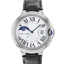 Pre-owned Cartier Ballon Bleu Automatic Silver Dial Mens Watch wsbb0029
