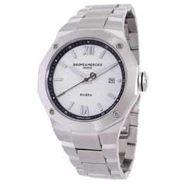 Baume & Mercier Riviera Automatic Silver Dial Mens Watch 10829