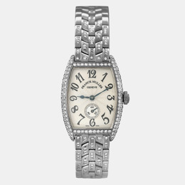 Franck Muller Curvex 1750 S6 D Manual Winding White 18k White Gold Diamond Women's Wristwatch 25 mm 1207771