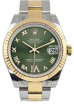 Pre-owned Rolex Datejust Lady 31 Green Dial Ladies Watch 178273gnro
