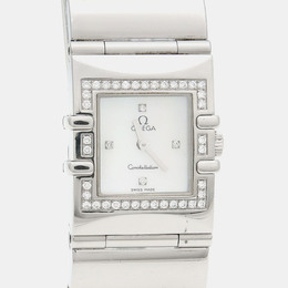 Omega Constellation Quartz MOP Stainless Steel Women's Wristwatch 19 mm - Model No. 1217319