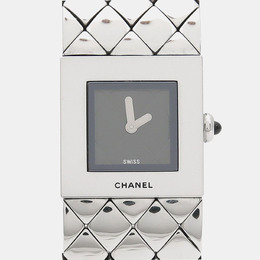Chanel Matelasse Quartz Black Stainless Steel Women's Wristwatch 19 mm 1217268