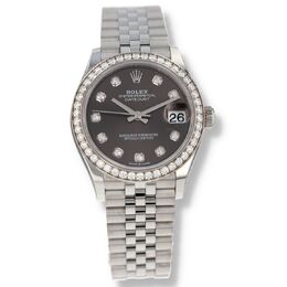 Pre-owned Rolex Datejust 31 Automatic Chronometer Diamond Grey Dial Ladies Watch 278384 gydj