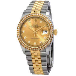 Rolex Datejust 36 Champagne Diamond Dial Steel and 18kt Yellow Gold Jubilee Watch 126283cdj