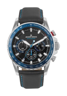 Мужской хронограф 1-2099 Jacques Lemans, цвет Blau Silber Schwarz 4040662160540 | blau silber schwarz