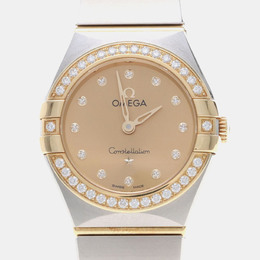 Omega Constellation 131.25.25 Women's Quartz Watch Yellow Gold Stainless Steel Case Model No. 1218940