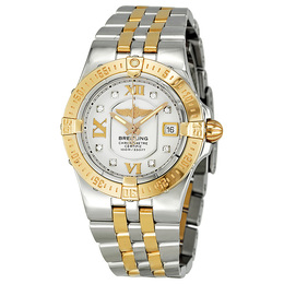 Pre-owned Breitling Starliner Quartz Silver Dial Ladies Watch c7134012/g663