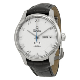 Pre-owned Omega De Ville Annual Calendar Silver Dial Mens Watch 43113412202001