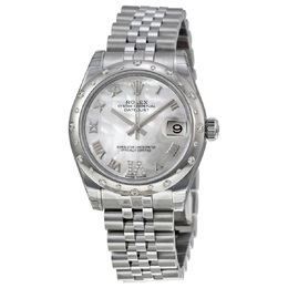 Pre-owned Rolex Oyster Perpetual Diamond Mother of Pearl Dial Ladies Watch 178344mrdj