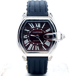 Pre-owned Cartier Roadster Walnut Burl Dial Mens Watch w6206000