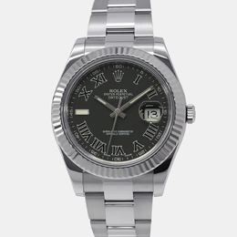 Rolex Datejust II 1215755 - Black Dial with White Gold & Stainless Steel Case