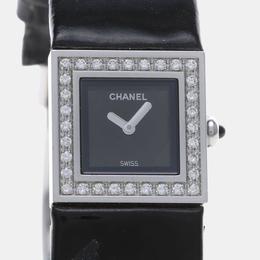 Chanel Matelasse Diamond Quartz Stainless Steel Women's Wristwatch 19 mm 1219341