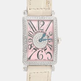 Franck Muller Long Island Diamond Quartz White Gold Women's Wristwatch 23 mm 1219396