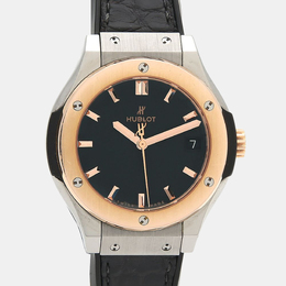 Hublot Classic Fusion Quartz 18k Rose Gold Titanium Women's Wristwatch 33 mm 1219394