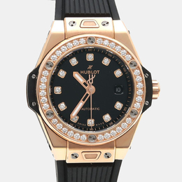 Hublot Big Bang Diamond Automatic Rose Gold Titanium Women's Wristwatch 33 mm 1219406