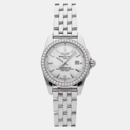 Pre-Owned Breitling Galactic 29 A7234853/A784 White Quartz Stainless Steel Men's Wristwatch 29 mm 1218997