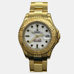 Rolex Yacht-Master 168628 Automatic White 18k Yellow Gold Women's Wristwatch 35 mm 1220588