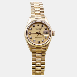 Rolex President Datejust 69278 Automatic Diamond Yellow Gold Women's Wristwatch