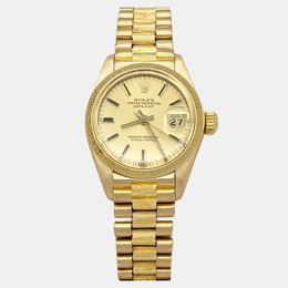 Rolex President Datejust 6927 in Yellow Gold: Automatic Movement, Champagne Dial, Pre Owned Ref. 1220581