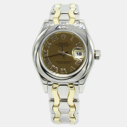 Rolex 69329 Automatic Diamond Yellow/White Gold Women's Wristwatch