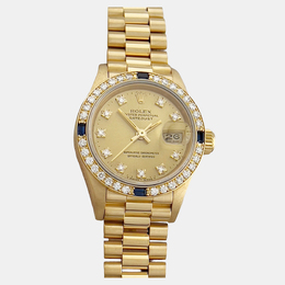 Rolex Datejust 69088 Yellow Gold Diamond Wristwatch