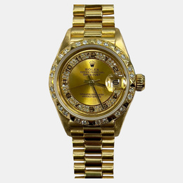 Pre Owned Rolex Datejust 69258 Yellow Gold Diamond Wristwatch
