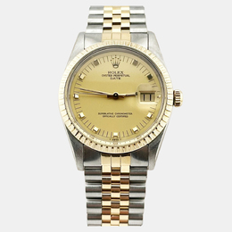Rolex Date Model 15053: Men's Automatic Wristwatch in Stainless Steel & Yellow Gold, Champagne Dial