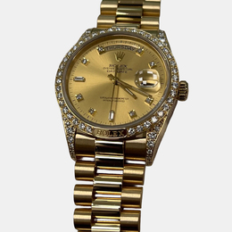 Rolex President Day-Date 18K Yellow Gold Diamond Automatic Men's Watch (Article No. 1220555)