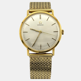 Omega Classic 131026 Manual Winding Silver 18k Yellow Gold Men's Watch Article: 1220523