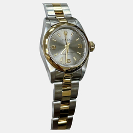 Rolex Oyster Perpetual 67243 - Automatic Gray Dial with Yellow Gold and Stainless Steel Case for Women