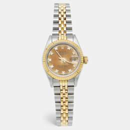 Rolex Datejust 69173 Champagne Dial Diamond | Yellow Gold Stainless Steel Women's Watch Reference No. 1204019
