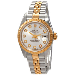 Pre-owned Rolex Datejust Automatic Diamond Silver Dial Ladies Watch 69173blsj