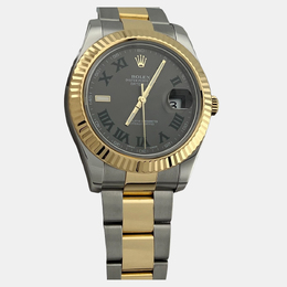 Rolex Datejust II 116333 Automatic Slate Wimbledon 18k Yellow Gold Stainless Steel Men's Wristwatch 41 mm 1220551