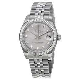 Pre-owned Rolex Datejust Lady 31 Diamond Mother of Pearl Dial Ladies Watch 178274mdj