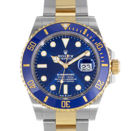Pre-owned Rolex Submariner Date Automatic Chronometer Blue Dial Mens Watch 126613lb