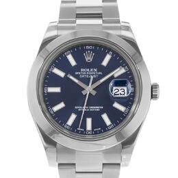Pre-owned Rolex Datejust II Automatic Chronometer Blue Dial Mens Watch 116300 blso
