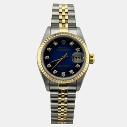 Rolex Datejust 69173 - Blue Dial Vignette Diamond Automatic Stainless Steel Yellow Gold