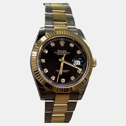 Rolex Datejust 126333 - Automatic Black Diamond Dial with Yellow Gold and Stainless Steel Case
