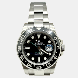 Rolex GMT Master II 1221911, Automatic Black Stainless Steel Men's Wristwatch - Ref: 116710