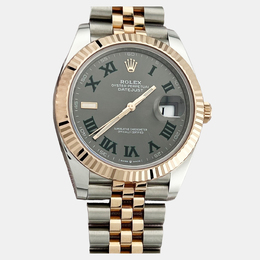 Rolex Datejust 126331 Automatic Slate Wimbledon 18K Rose Gold Stainless Steel Men's Wristwatch 41 mm 1221964